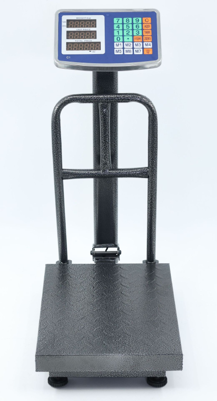 Cântar electronic de prețuri pliabil, capacitate 150 kg, măsurare electronică, alimentare cu baterie plumb-acid sau alimentare la rețea