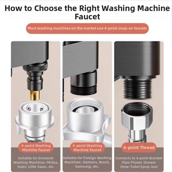 Ventil unghiular pentru mașina de spălat, ieșire dublă, intrare în două ieșiri, filet, oțel, diametru interior 20 mm
