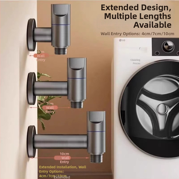 Ventil unghiular pentru mașina de spălat, ieșire dublă, intrare în două ieșiri, filet, oțel, diametru interior 20 mm