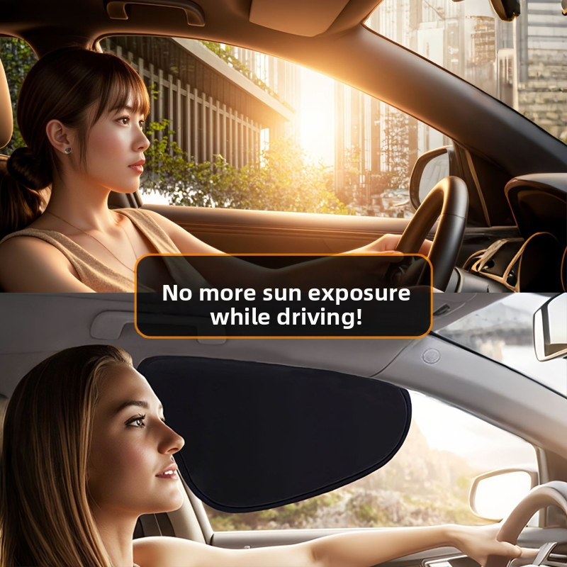 Σκίαστρο αυτοκινήτου για πλευρικά παράθυρα - αδιαφανές, θέρμομονωτικό ηλεκτροστατικό φιλμ με ατσάλινο σύρμα; εγκατάσταση με στατικό αυτοκόλλητο; καθολική συμβατότητα; απλό στυλ