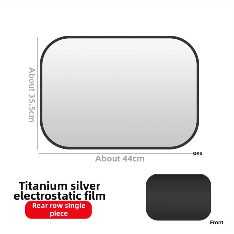 Σκίαστρο αυτοκινήτου για πλευρικά παράθυρα - αδιαφανές, θέρμομονωτικό ηλεκτροστατικό φιλμ με ατσάλινο σύρμα; εγκατάσταση με στατικό αυτοκόλλητο; καθολική συμβατότητα; απλό στυλ