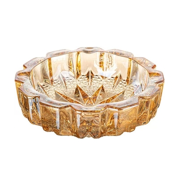 Pepeljara europskog stila od kristalnog stakla, minimalistički dizajn, otisnuti logo, pogodno kao poklon