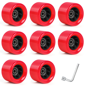 Roți pentru patine cu role — dublu rând, PU, duritate înaltă, universal, Brina