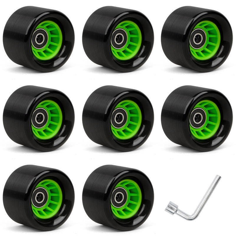 Roți pentru patine cu role — dublu rând, PU, duritate înaltă, universal, Brina