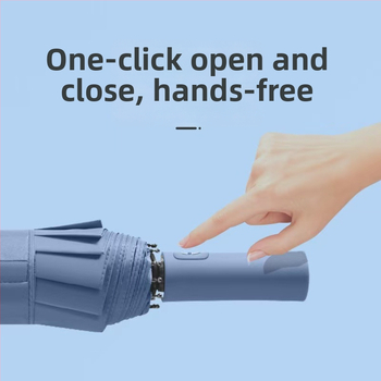 Umbrelă de reclamă cu 24 brațe, deschidere/închidere automată, pentru ploaie și soare, protecție UV UPF>50, imprimare logo disponibil