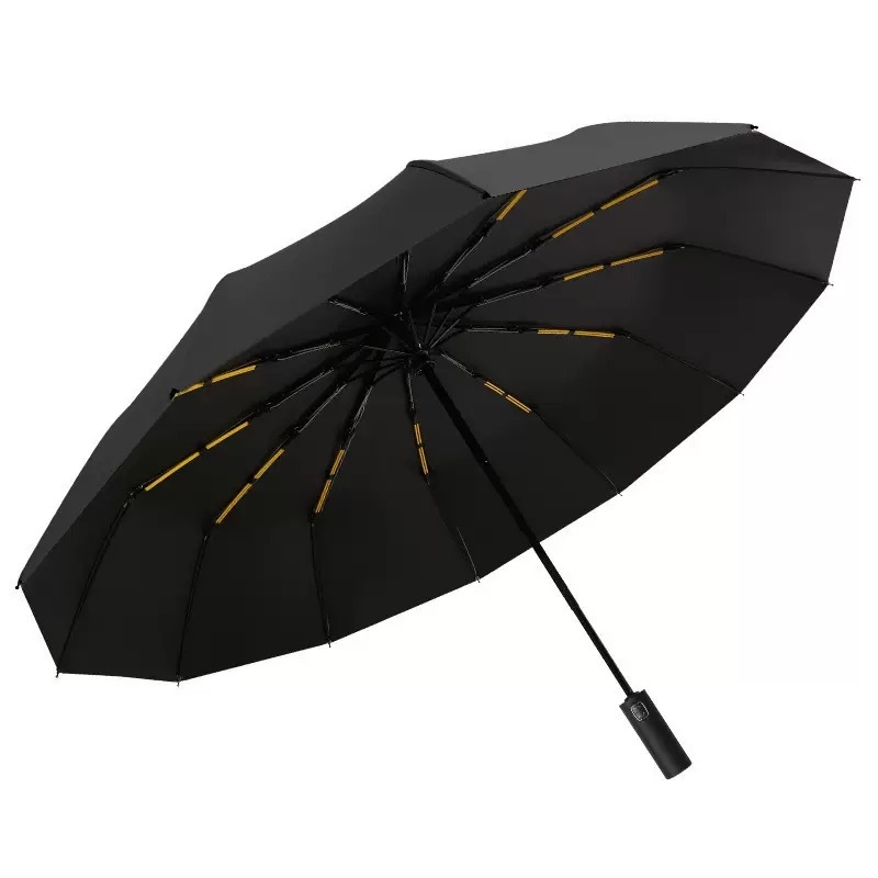 Umbrelă de reclamă cu 24 brațe, deschidere/închidere automată, pentru ploaie și soare, protecție UV UPF>50, imprimare logo disponibil
