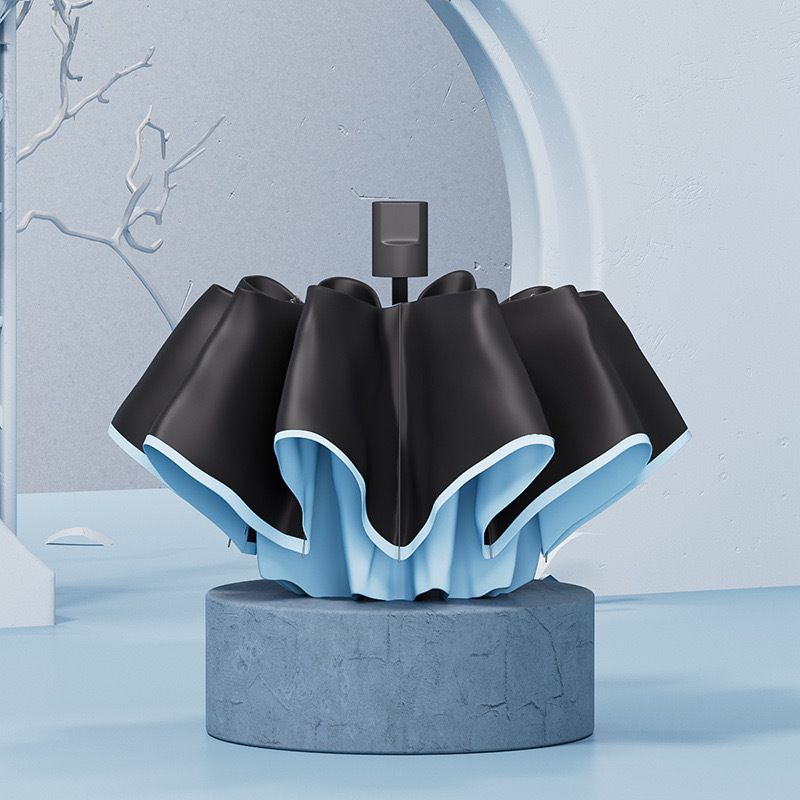 Umbrelă de reclamă cu 24 brațe, deschidere/închidere automată, pentru ploaie și soare, protecție UV UPF>50, imprimare logo disponibil