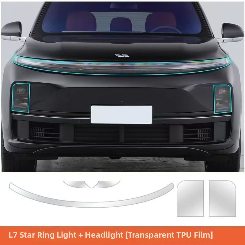 Film de protecție pentru faruri pentru L8/L9/One/L7 cu stâlpi centrali și stâlp B – material TPU, brand New Technology, garanție 2 ani