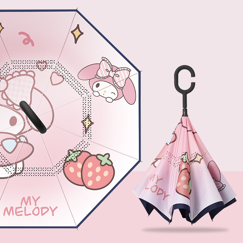 Dječji kišobran s dugom držalom, crtani motiv, 8 rebara od vlaknastog materijala, tkanina 210T, ručno otvaranje, UV zaštita UPF > 50