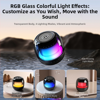 M88 difuzor Bluetooth portabil cu RGB, Bluetooth 5.3, 5W, IPX4, baterie 800-1000mAh, 100Hz-20kHz