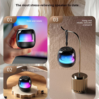 M88 difuzor Bluetooth portabil cu RGB, Bluetooth 5.3, 5W, IPX4, baterie 800-1000mAh, 100Hz-20kHz