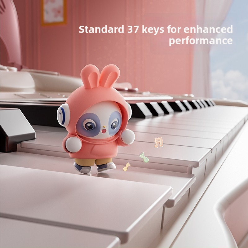 Pian educațional pentru copii cu 37 clape, jucărie muzicală multifuncțională, destinat copiilor 7–14 ani