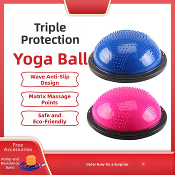 NAILI Wave Speed balančná joga lopta s polovičným guľovým tvarom — PVC+ABS, nafukovateľná, 6 kg, pre fitnes a pilates