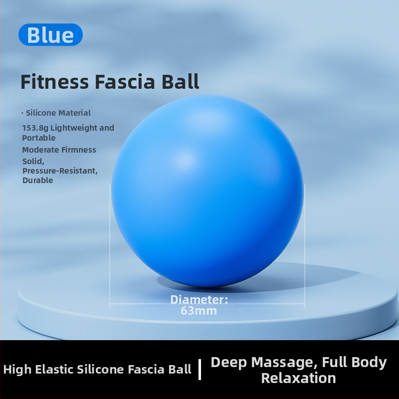 mingea de yoga din silicon – minge solidă fascială pentru Pilates și masajul talpilor, fitness în interior, 150 g