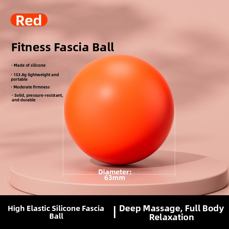 mingea de yoga din silicon – minge solidă fascială pentru Pilates și masajul talpilor, fitness în interior, 150 g