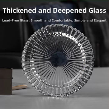 Tabacheră din sticlă cu design cristal transparent, pătrată sau rotundă, pentru uz casnic — Edinger