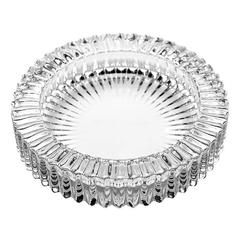 Tabacheră din sticlă cu design cristal transparent, pătrată sau rotundă, pentru uz casnic — Edinger