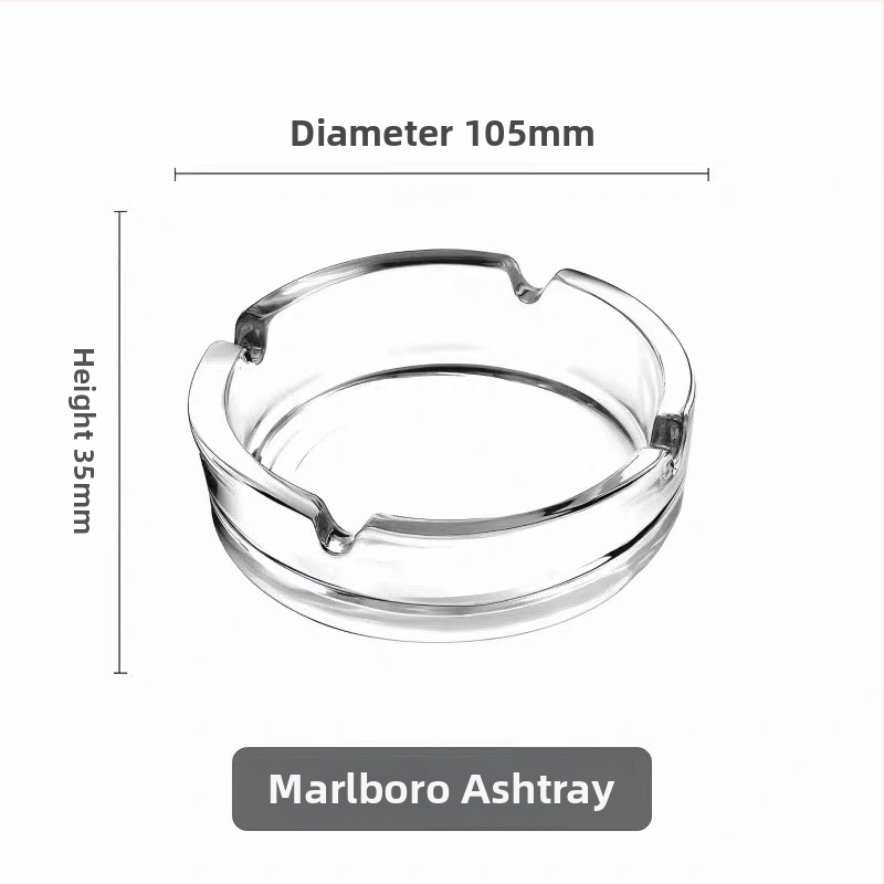 Tabacheră din sticlă cu design cristal transparent, pătrată sau rotundă, pentru uz casnic — Edinger