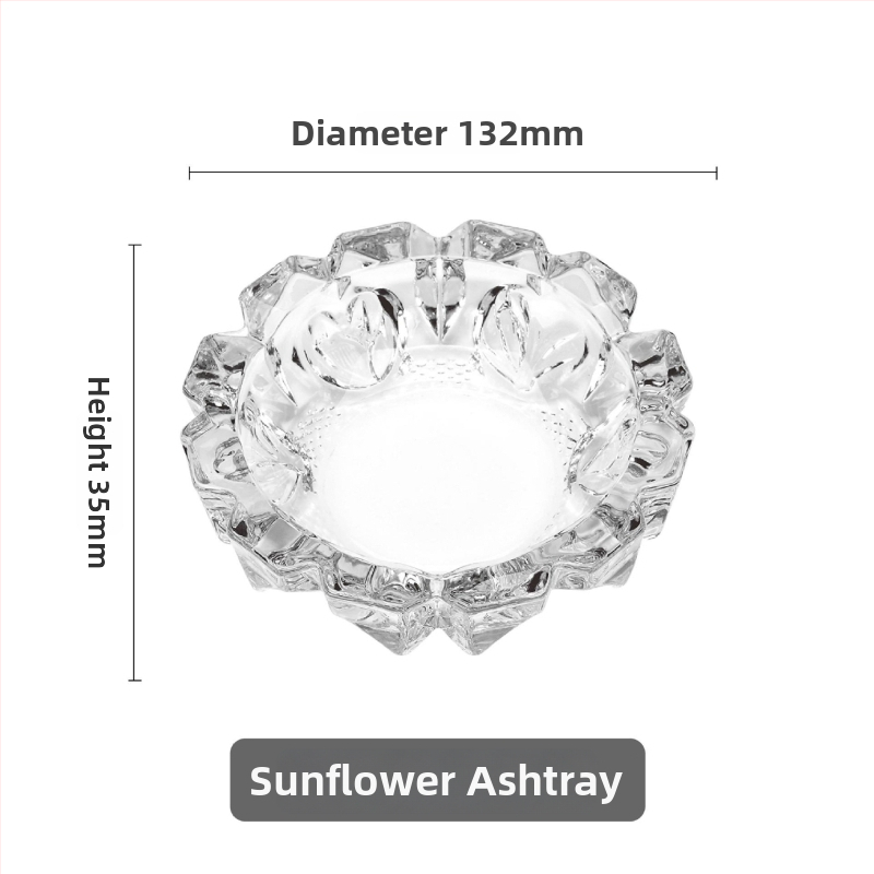 Tabacheră din sticlă cu design cristal transparent, pătrată sau rotundă, pentru uz casnic — Edinger