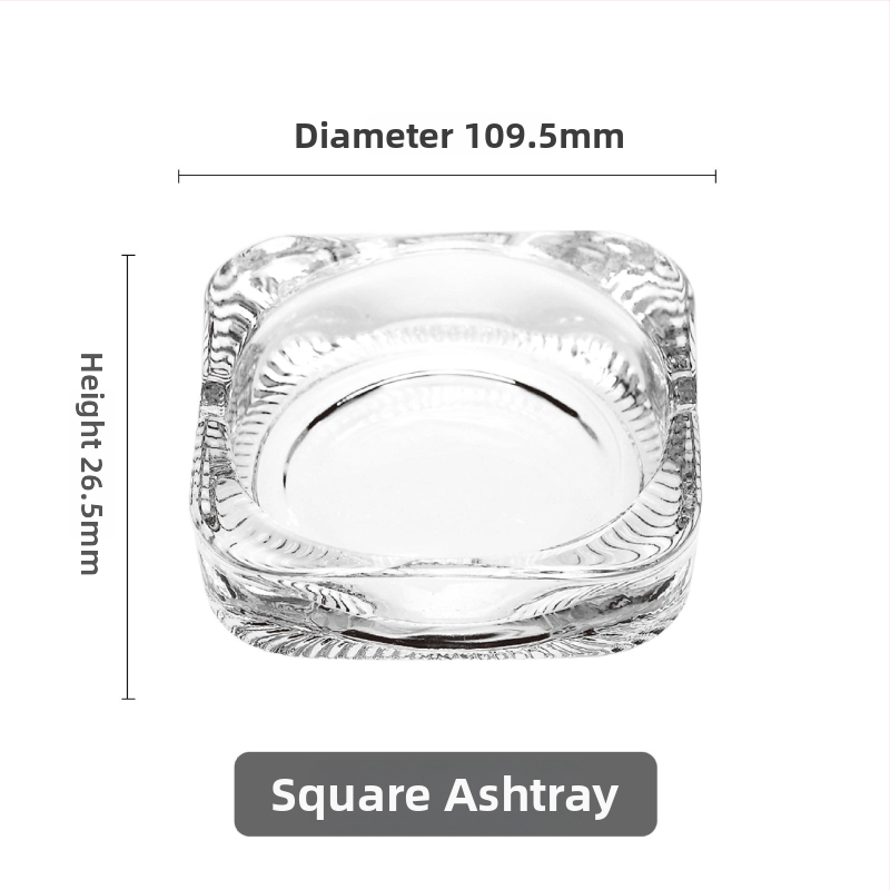 Tabacheră din sticlă cu design cristal transparent, pătrată sau rotundă, pentru uz casnic — Edinger