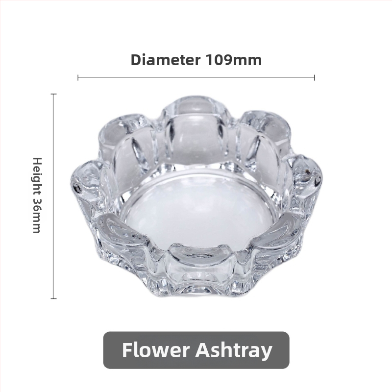 Tabacheră din sticlă cu design cristal transparent, pătrată sau rotundă, pentru uz casnic — Edinger
