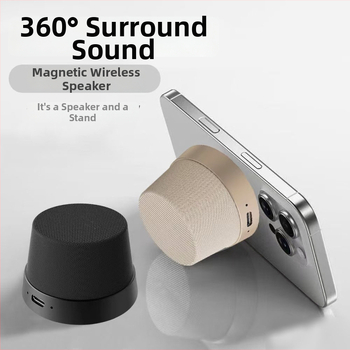 Boxă Magnetică Mini cu Suport pentru Telefon, Boxă Bluetooth pentru Mașină, 5W, Bluetooth 5.3, Baterie încorporată 300–500mAh, IPX2