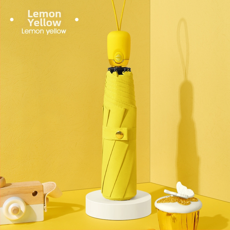 Umbrelă de soare tri-fold, deschidere automată, 8 nervuri, țesătură 190T, ramă din fibră