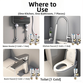 Robinet unghiular din oțel inoxidabil 304, unghi drept, montaj încastrat, pentru bucătărie, baie și boiler de apă caldă