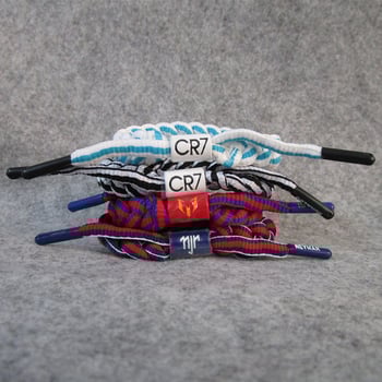 Фенска гривна за футболни фенове: плетена въженa гривна с Меси, Роналдо и Неймар