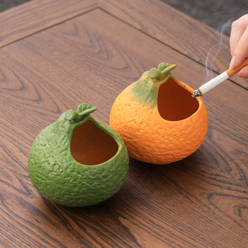 Cenușar ceramic cu capac pentru masă de cafea acasă, piesă decorativă, rezistent la vânt și praf; material: ceramică; origine: Dehua; stil: simplu