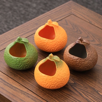 Cenușar ceramic cu capac pentru masă de cafea acasă, piesă decorativă, rezistent la vânt și praf; material: ceramică; origine: Dehua; stil: simplu
