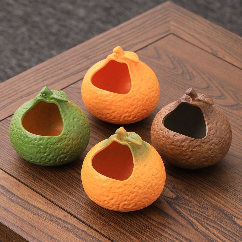 Cenușar ceramic cu capac pentru masă de cafea acasă, piesă decorativă, rezistent la vânt și praf; material: ceramică; origine: Dehua; stil: simplu