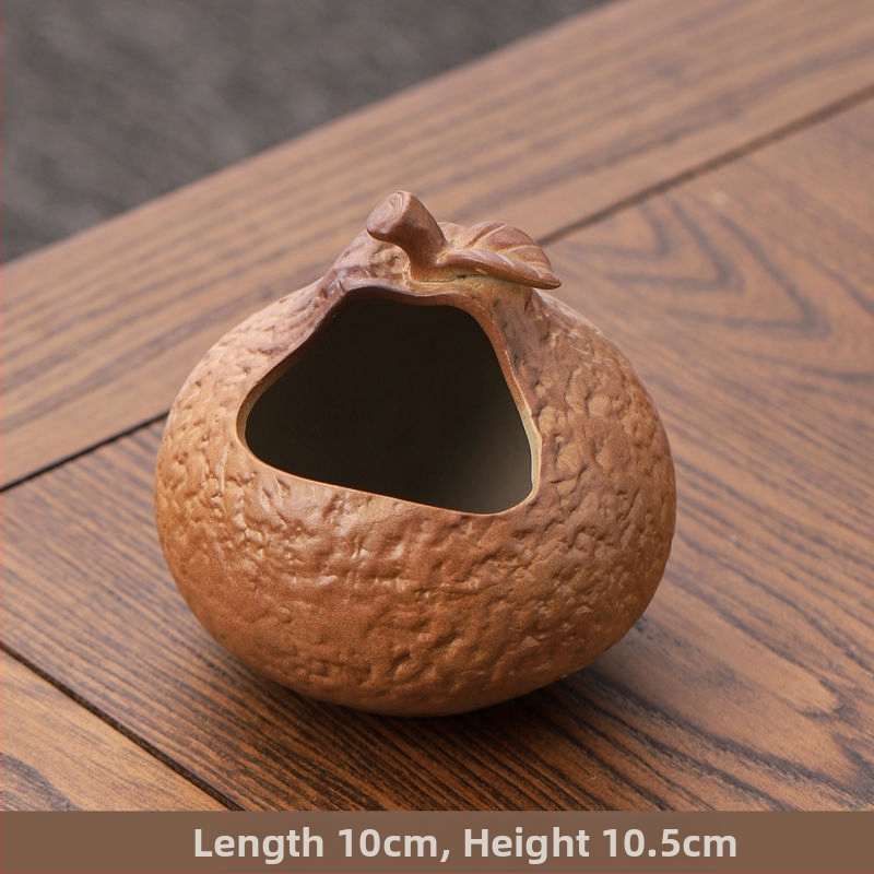Cenușar ceramic cu capac pentru masă de cafea acasă, piesă decorativă, rezistent la vânt și praf; material: ceramică; origine: Dehua; stil: simplu