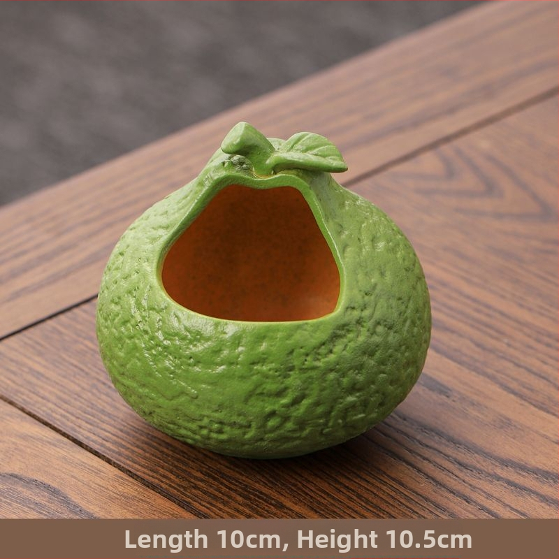 Cenușar ceramic cu capac pentru masă de cafea acasă, piesă decorativă, rezistent la vânt și praf; material: ceramică; origine: Dehua; stil: simplu