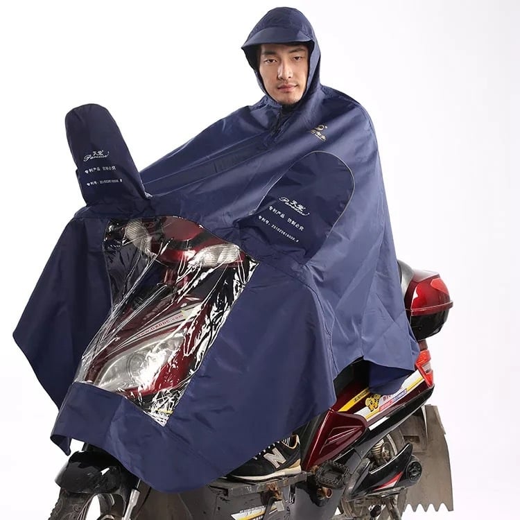 Унисекс пончо за мотоциклет от Oxford плат, дебел водоустойчив PVC слой, за един възрастен