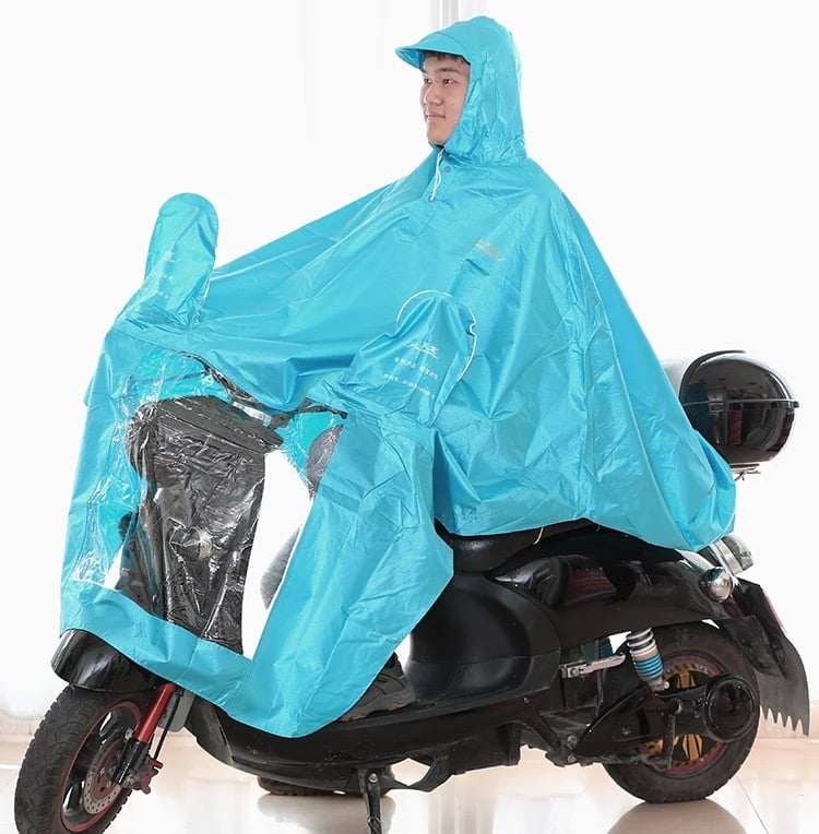 Унисекс пончо за мотоциклет от Oxford плат, дебел водоустойчив PVC слой, за един възрастен
