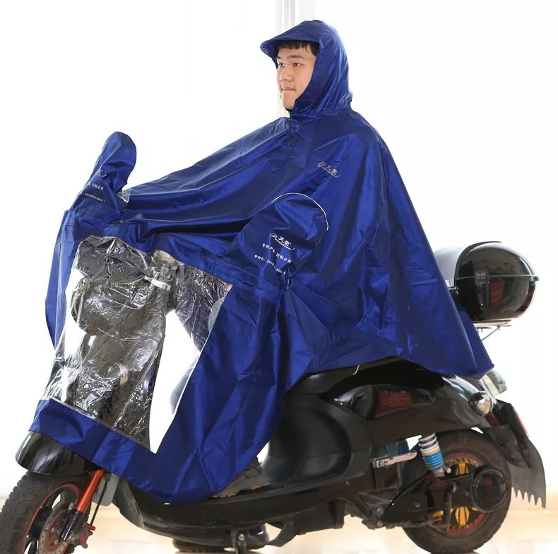 Унисекс пончо за мотоциклет от Oxford плат, дебел водоустойчив PVC слой, за един възрастен