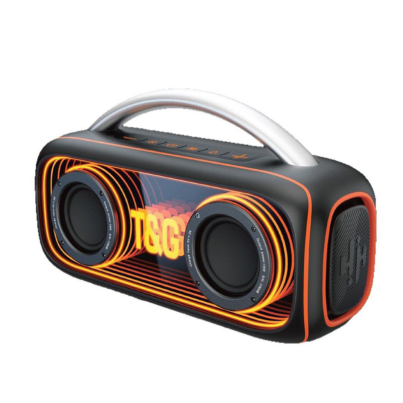 Difuzor Bluetooth TG458 cu iluminare LED, portabil pentru exterior, 30W, 2 x difuzoare Hi‑Fi, baterie încorporată 2000–4000 mAh, răspuns în frecvență 100 Hz–20 kHz