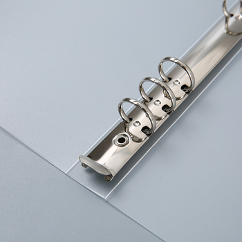 PP matni prozirni ring binder s 6 rupa, model Area A2, mogućnost tlač logotipa, prilagodljiv
