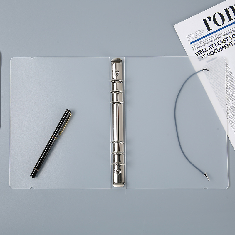 PP matni prozirni ring binder s 6 rupa, model Area A2, mogućnost tlač logotipa, prilagodljiv