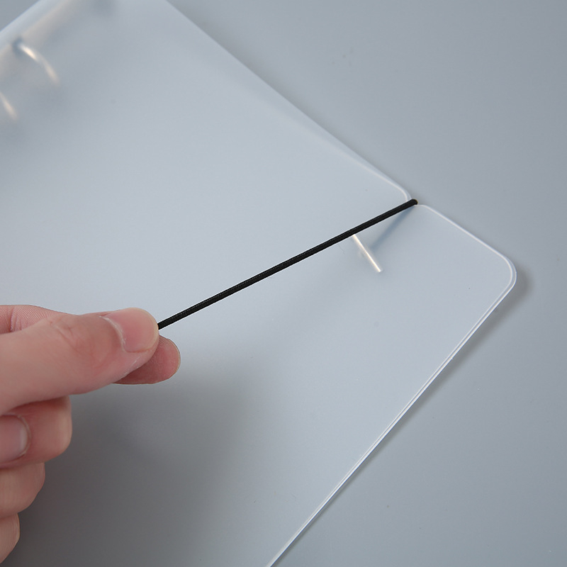 PP matni prozirni ring binder s 6 rupa, model Area A2, mogućnost tlač logotipa, prilagodljiv
