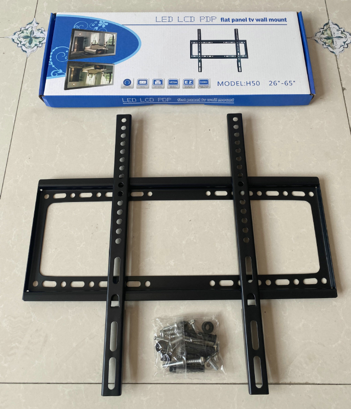 Suport TV LCD montat pe perete, cu două niveluri, încărcare peste 15 kg, construcție din fier, compatibil VESA 200×200 / 400×400 / 600×400