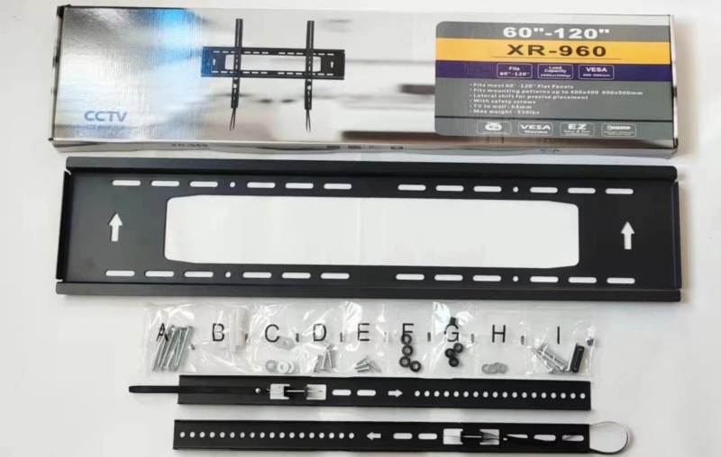 Suport TV LCD montat pe perete, cu două niveluri, încărcare peste 15 kg, construcție din fier, compatibil VESA 200×200 / 400×400 / 600×400