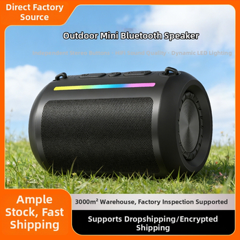 Difuzor Bluetooth cu baterie încorporată și subwoofer, portabil pentru exterior, BT 5.3, 3W, 120Hz-18kHz, IPx3