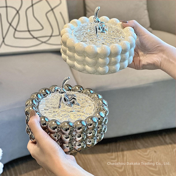 Scrumieră ceramică de înaltă clasă, cu capac, design elegant de lux, cu funcție de colectare și depozitare