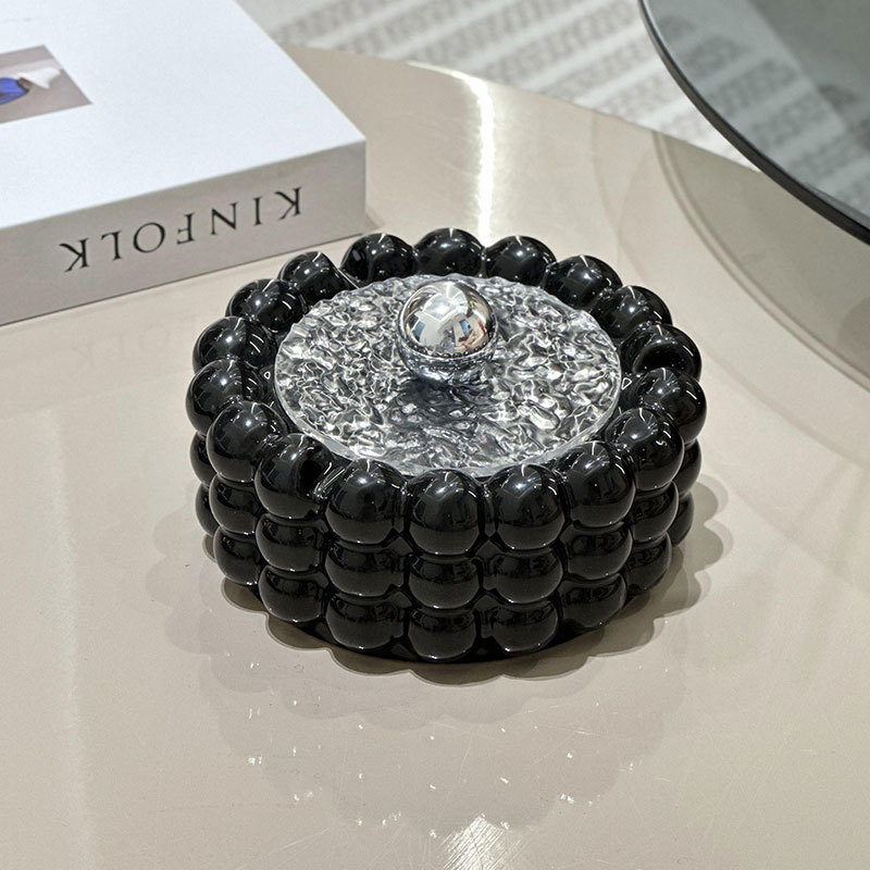 Scrumieră ceramică de înaltă clasă, cu capac, design elegant de lux, cu funcție de colectare și depozitare