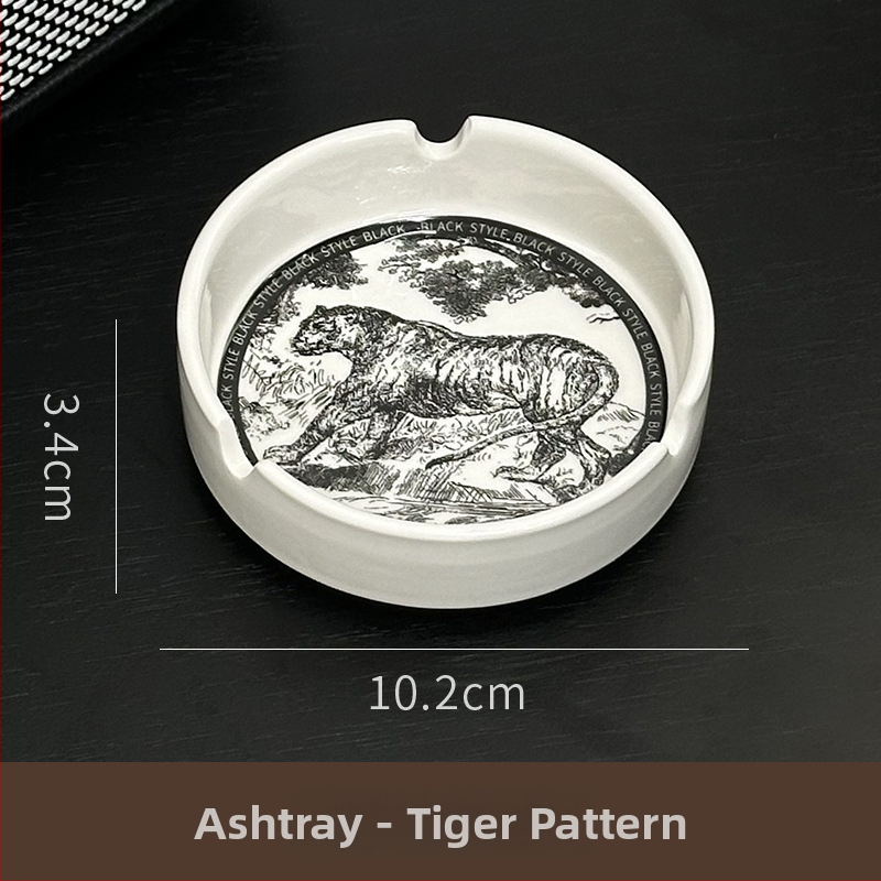 Scrumieră ceramică de înaltă clasă, cu capac, design elegant de lux, cu funcție de colectare și depozitare