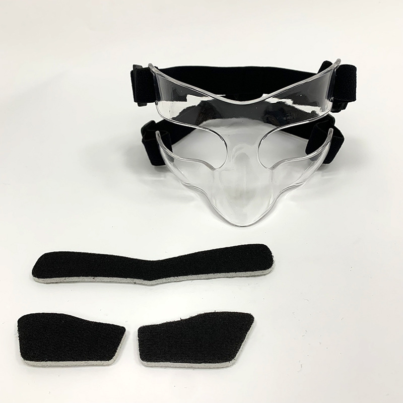 Баскетболна защитна маска за лице с носозащита, PC материал, персонализиране и принтиране на лого.