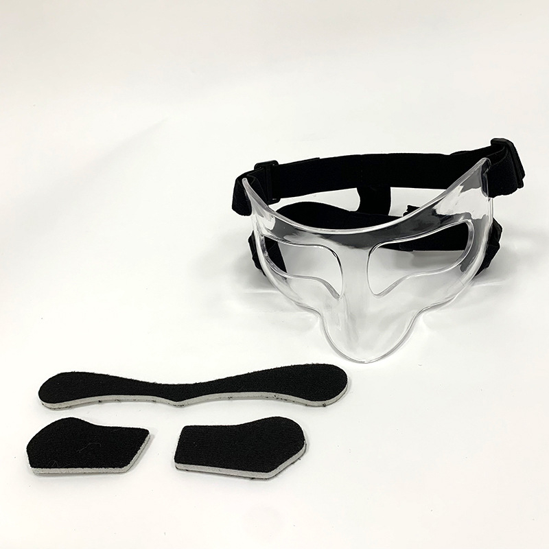 Баскетболна защитна маска за лице с носозащита, PC материал, персонализиране и принтиране на лого.