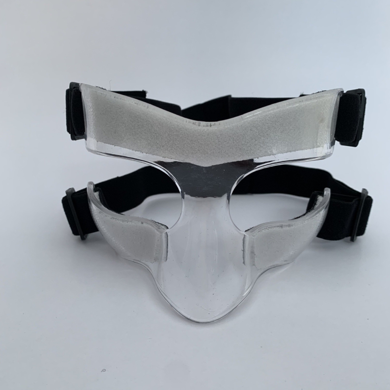 Баскетболна защитна маска за лице с носозащита, PC материал, персонализиране и принтиране на лого.